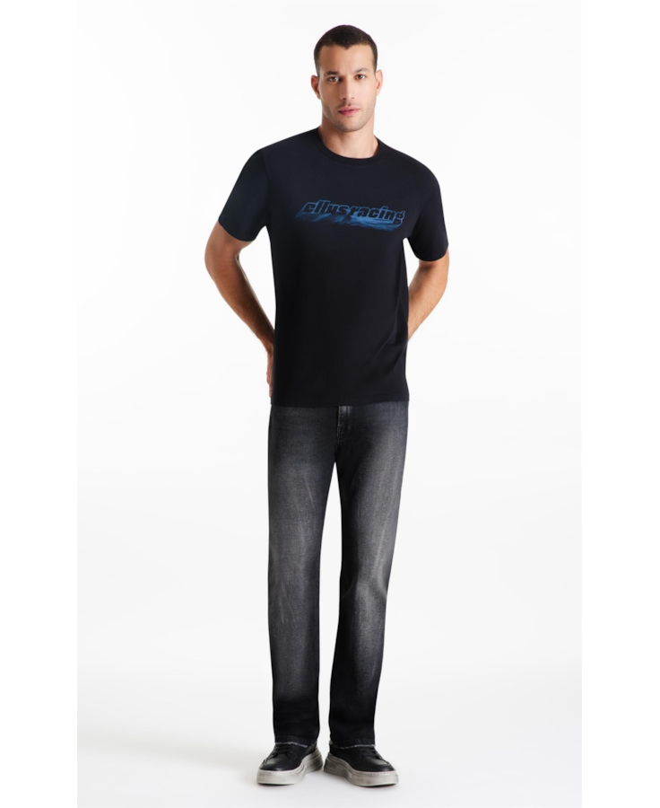 T-Shirt Fine Ellus Racing Classic Preto