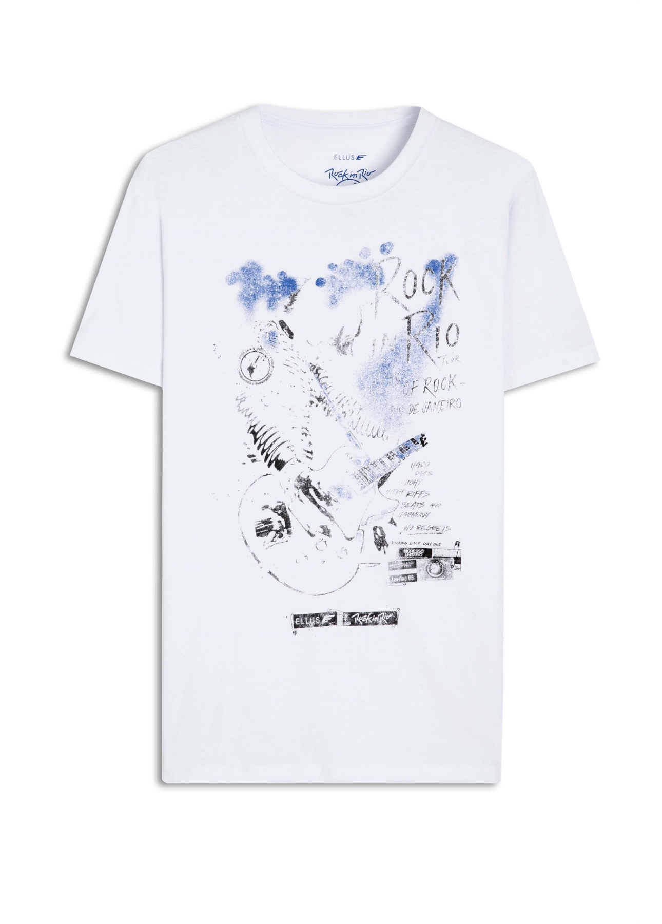 T-Shirt Fine Guitarist Rock Classic Branco