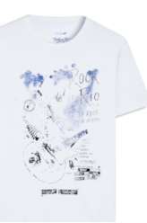 T-Shirt Fine Guitarist Rock Classic Branco