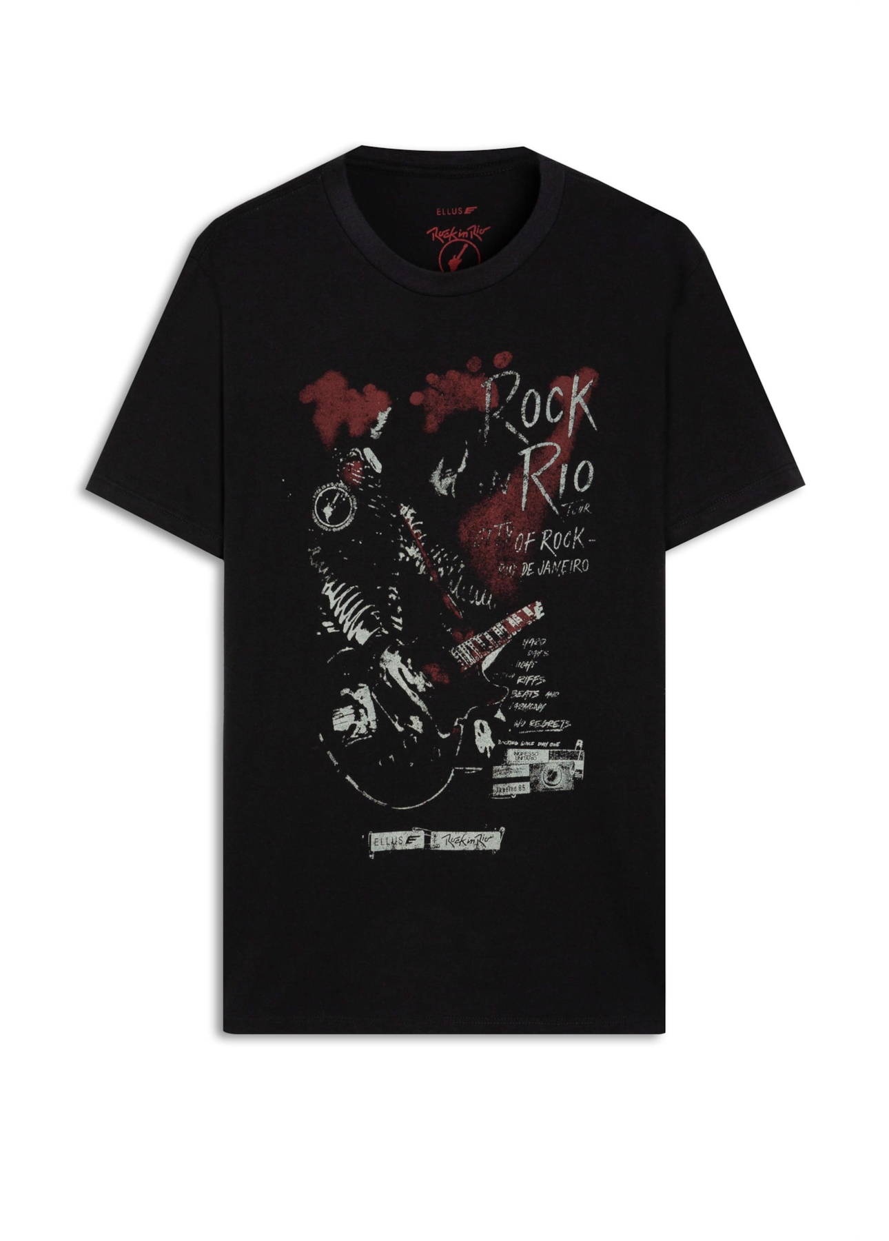 T-Shirt Fine Guitarist Rock Classic Preto