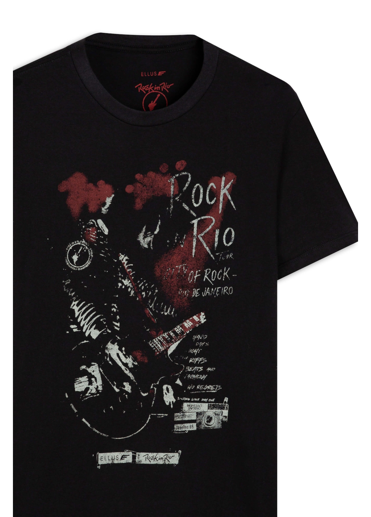 T-Shirt Fine Guitarist Rock Classic Preto