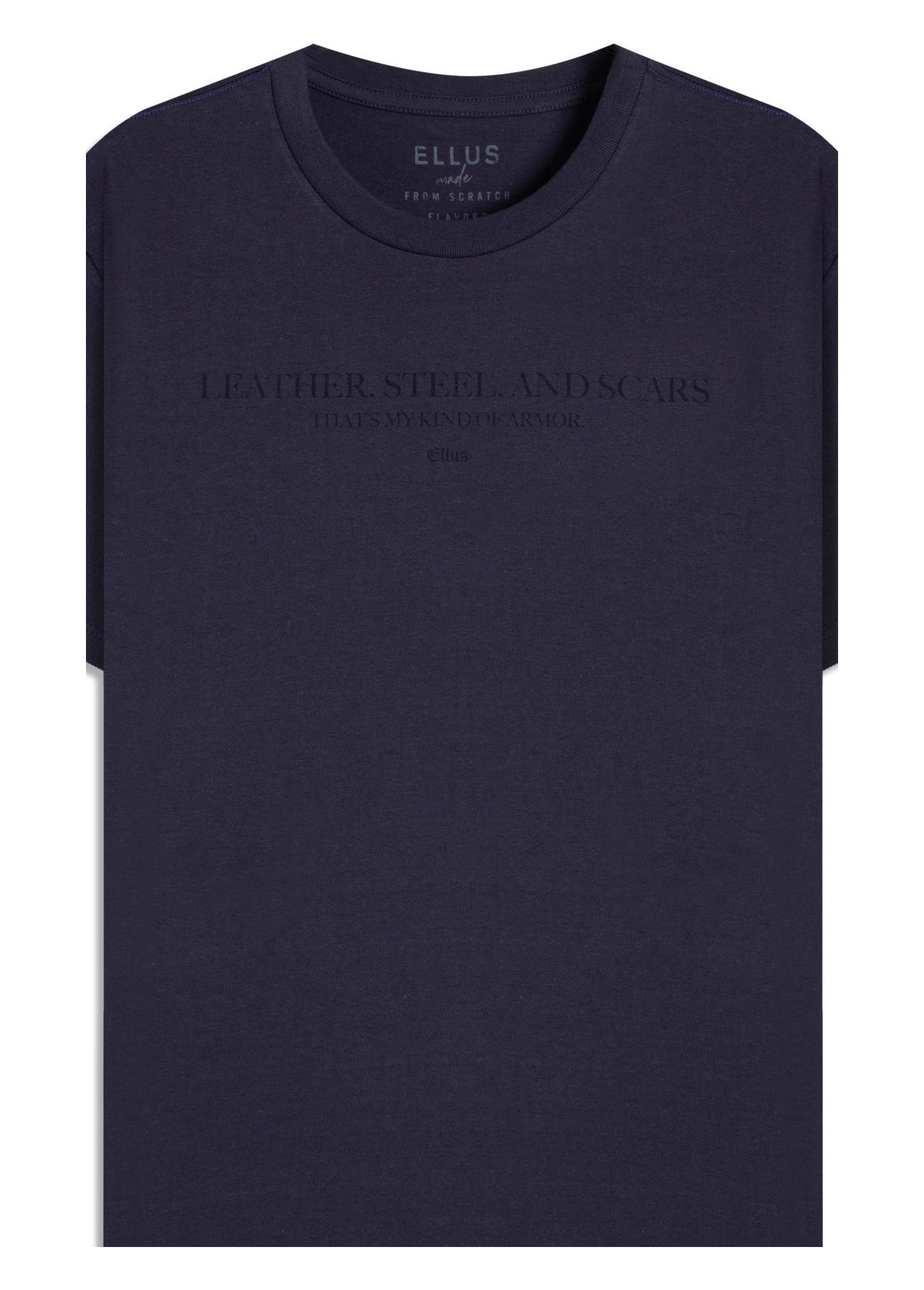 T-Shirt Fine Leather Steel Purple Blue