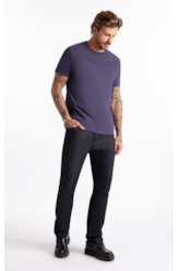 T-Shirt Fine Leather Steel Purple Blue