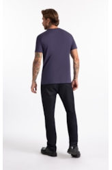 T-Shirt Fine Leather Steel Purple Blue