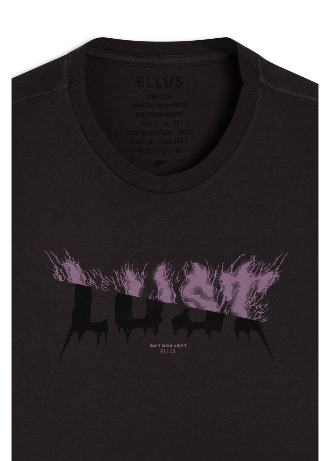 T-Shirt Fine Lust For Life Classic Grafite