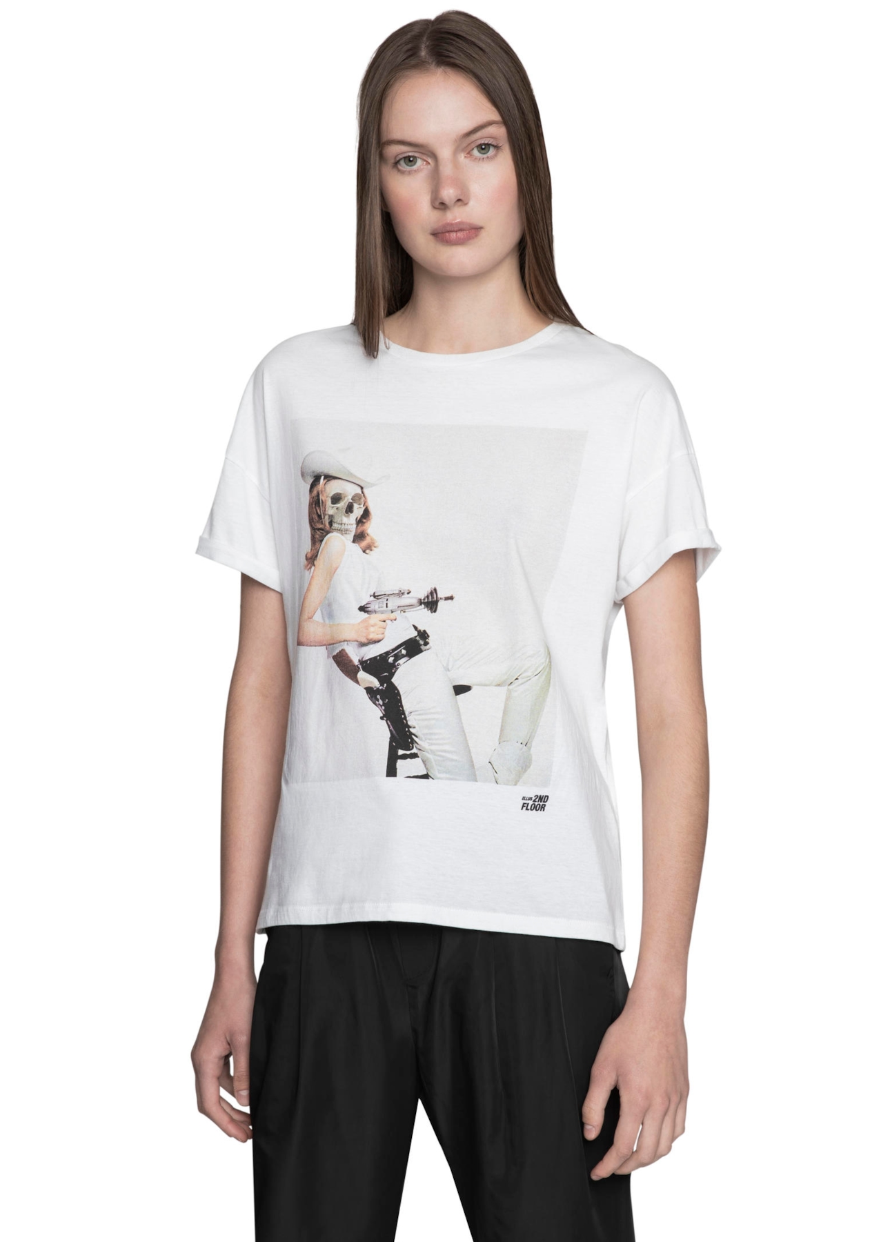 T-Shirt Fine Space Cowgirl Branco
