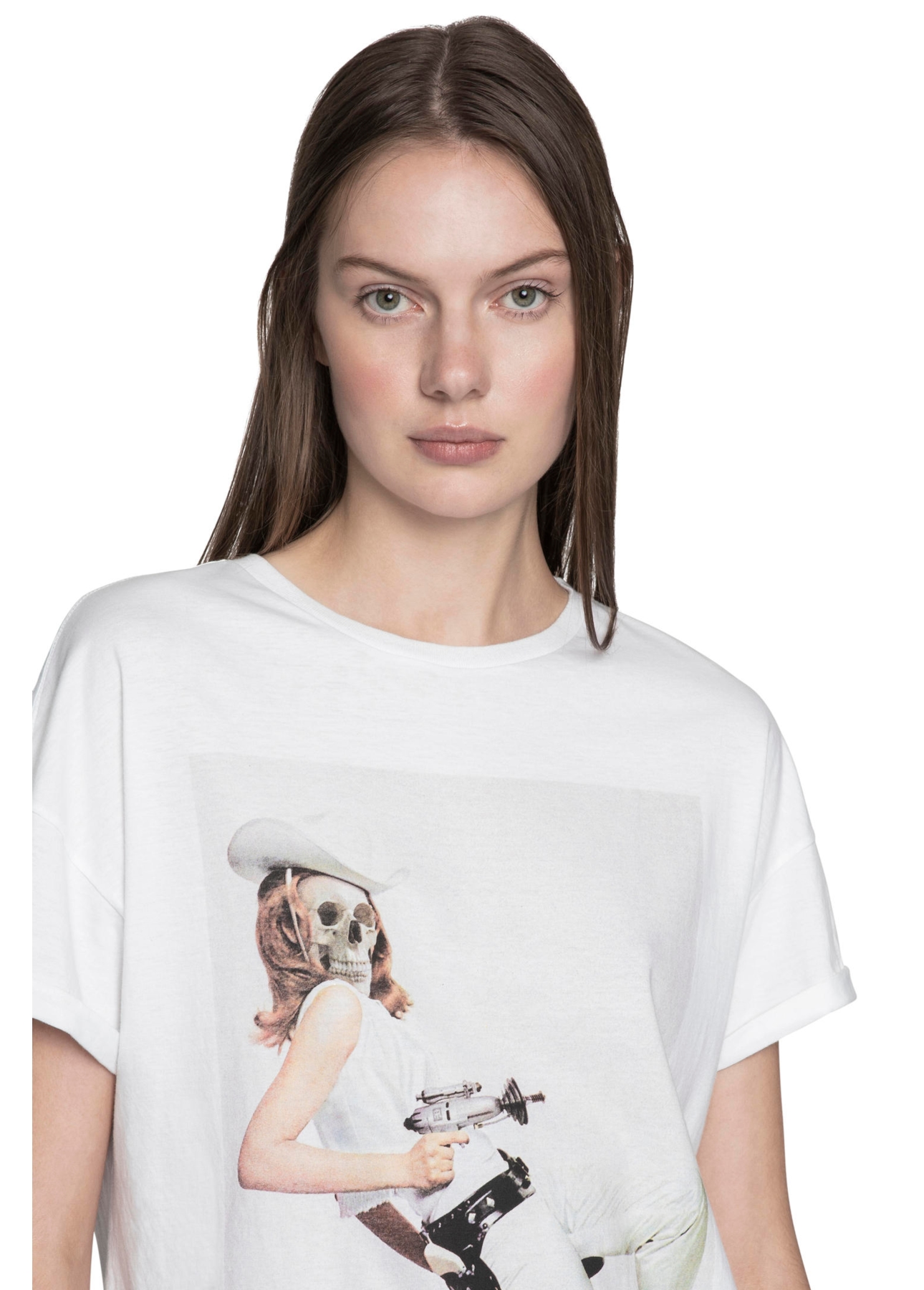 T-Shirt Fine Space Cowgirl Branco