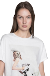 T-Shirt Fine Space Cowgirl Branco