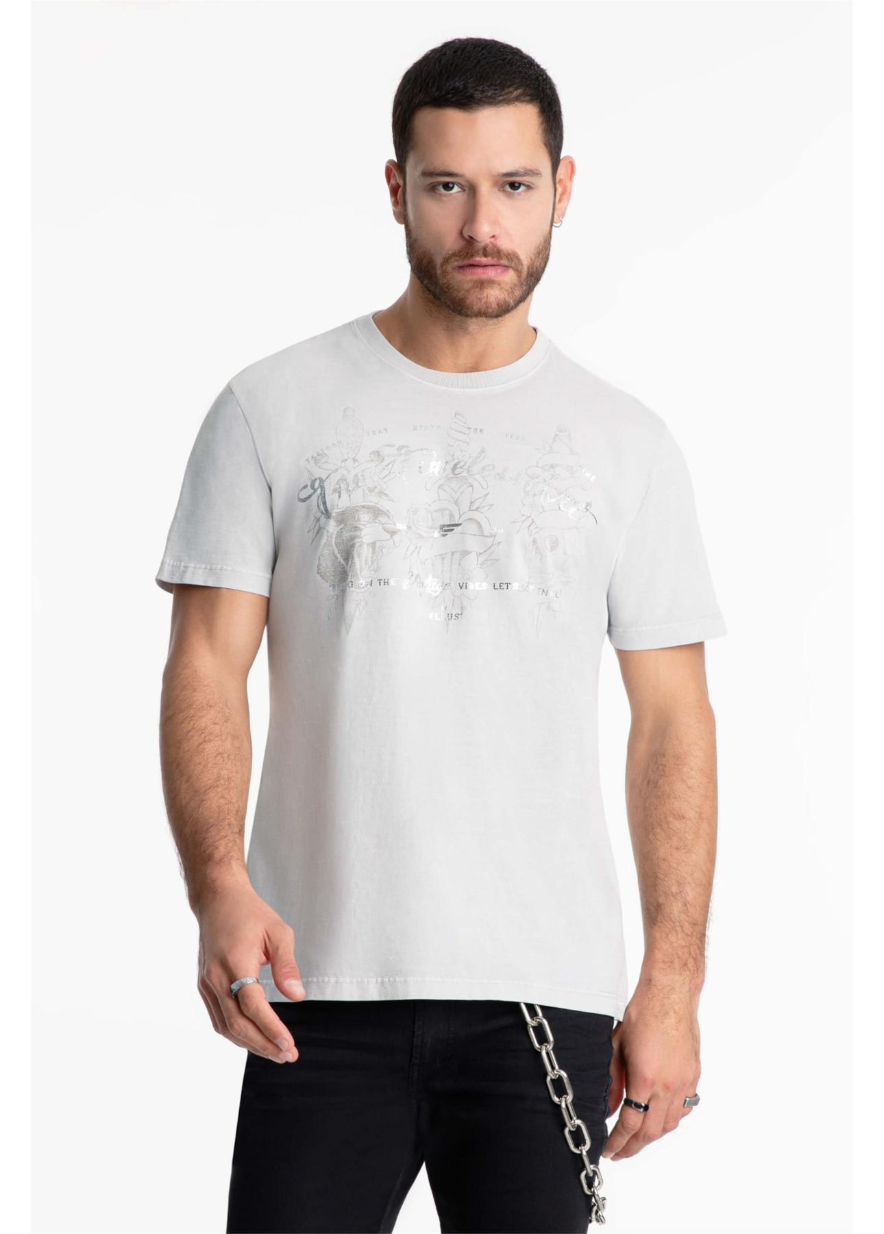 T-Shirt Fine Timeless Art Tatto Prata