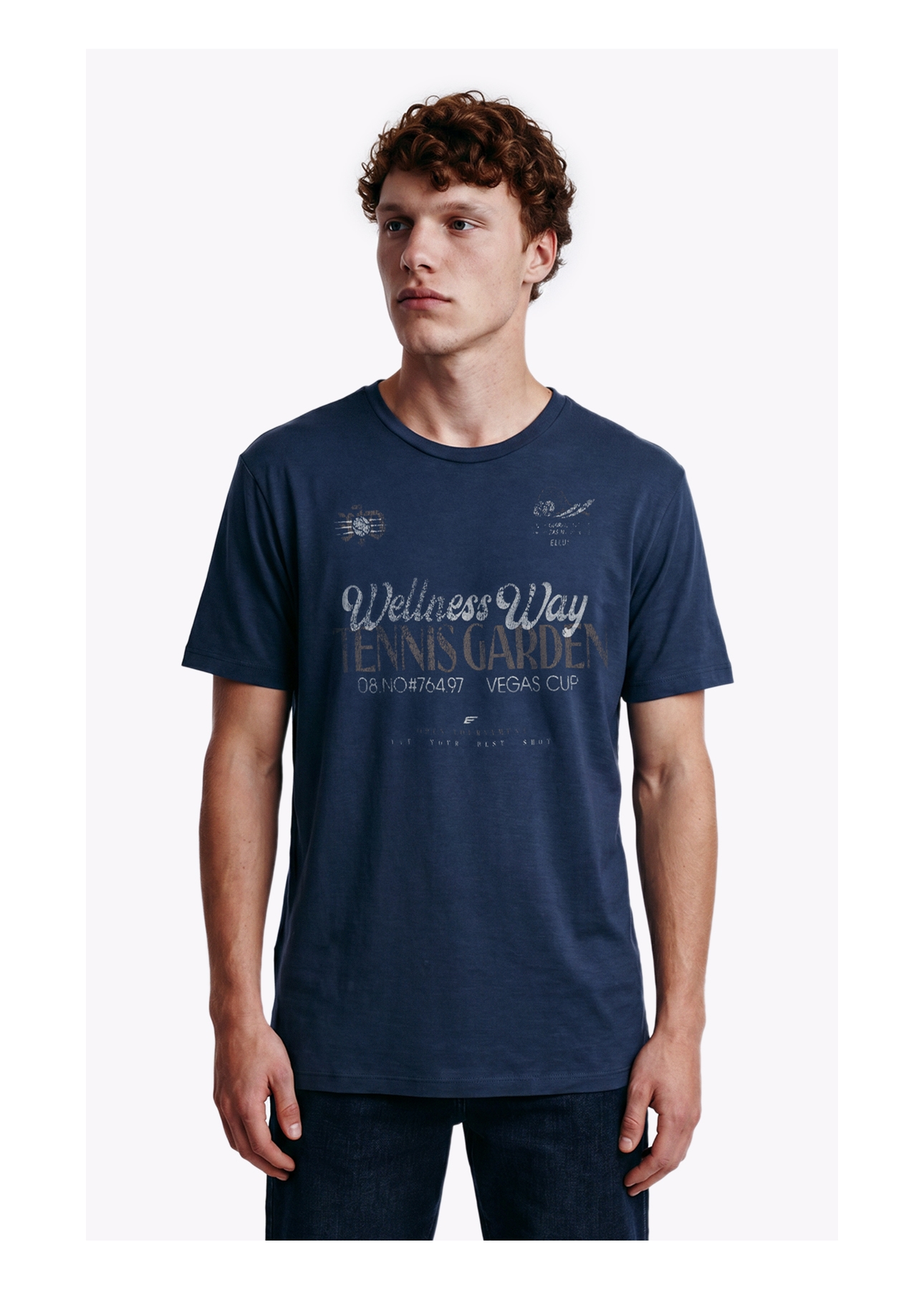 T-Shirt Fine Wellness Way Classic Dark Navy