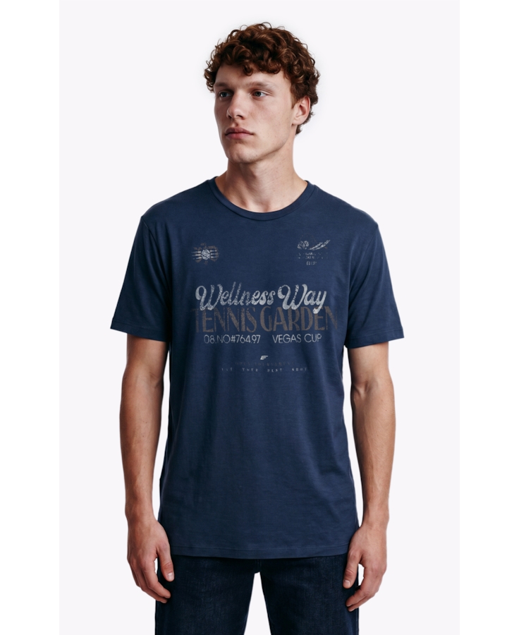T-Shirt Fine Wellness Way Classic Dark Navy