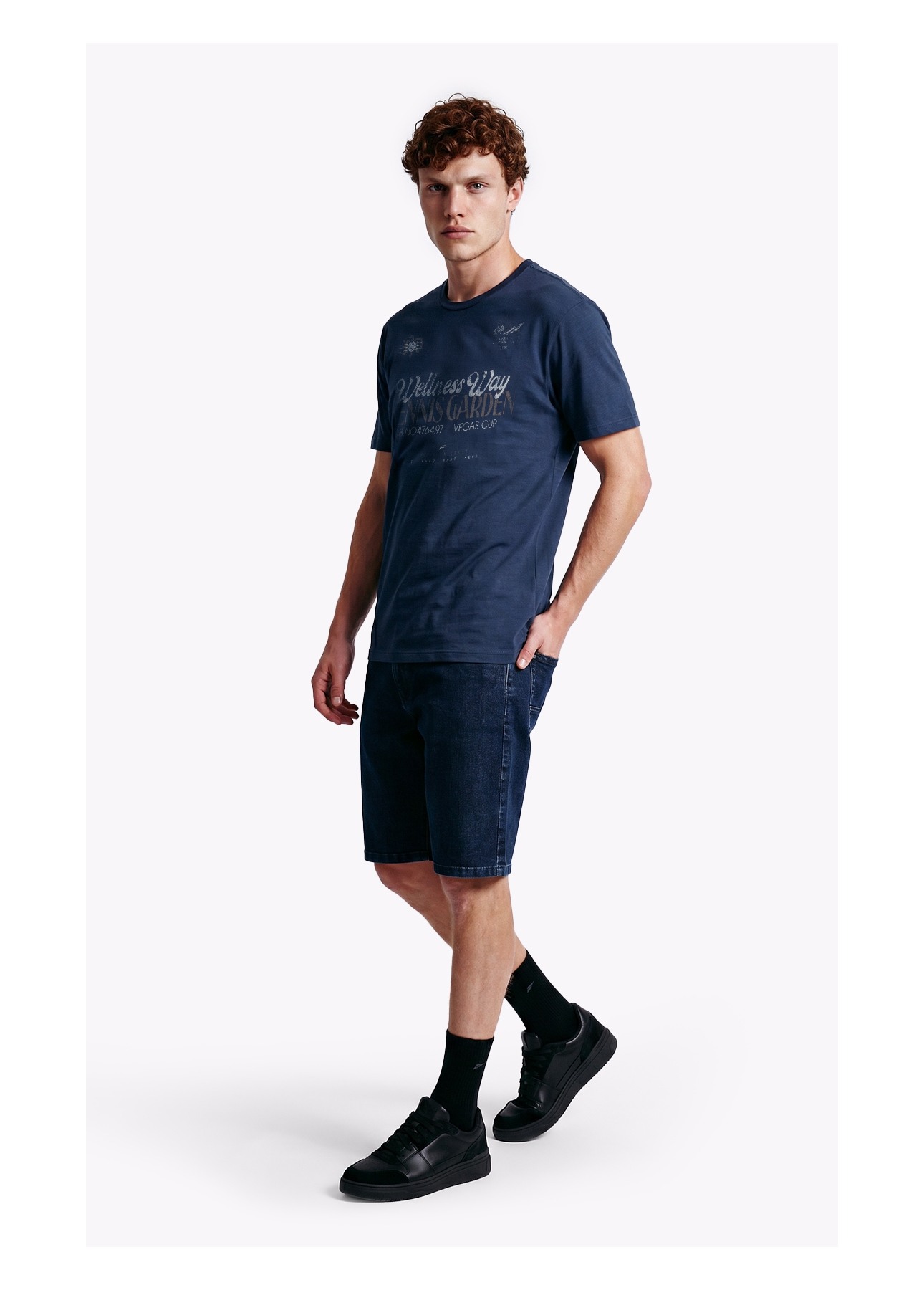 T-Shirt Fine Wellness Way Classic Dark Navy