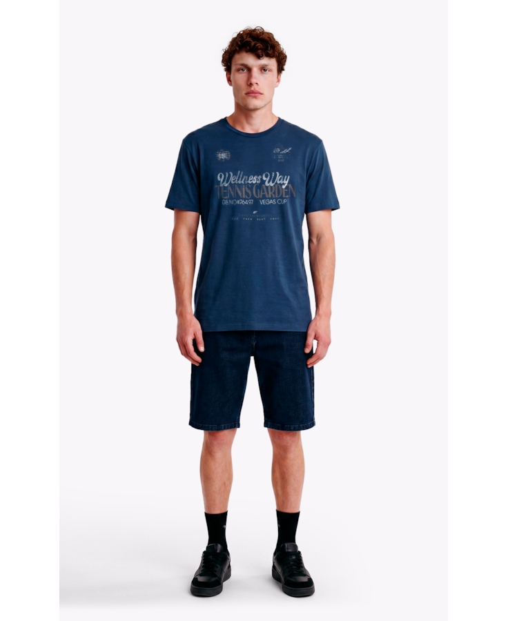 T-Shirt Fine Wellness Way Classic Dark Navy