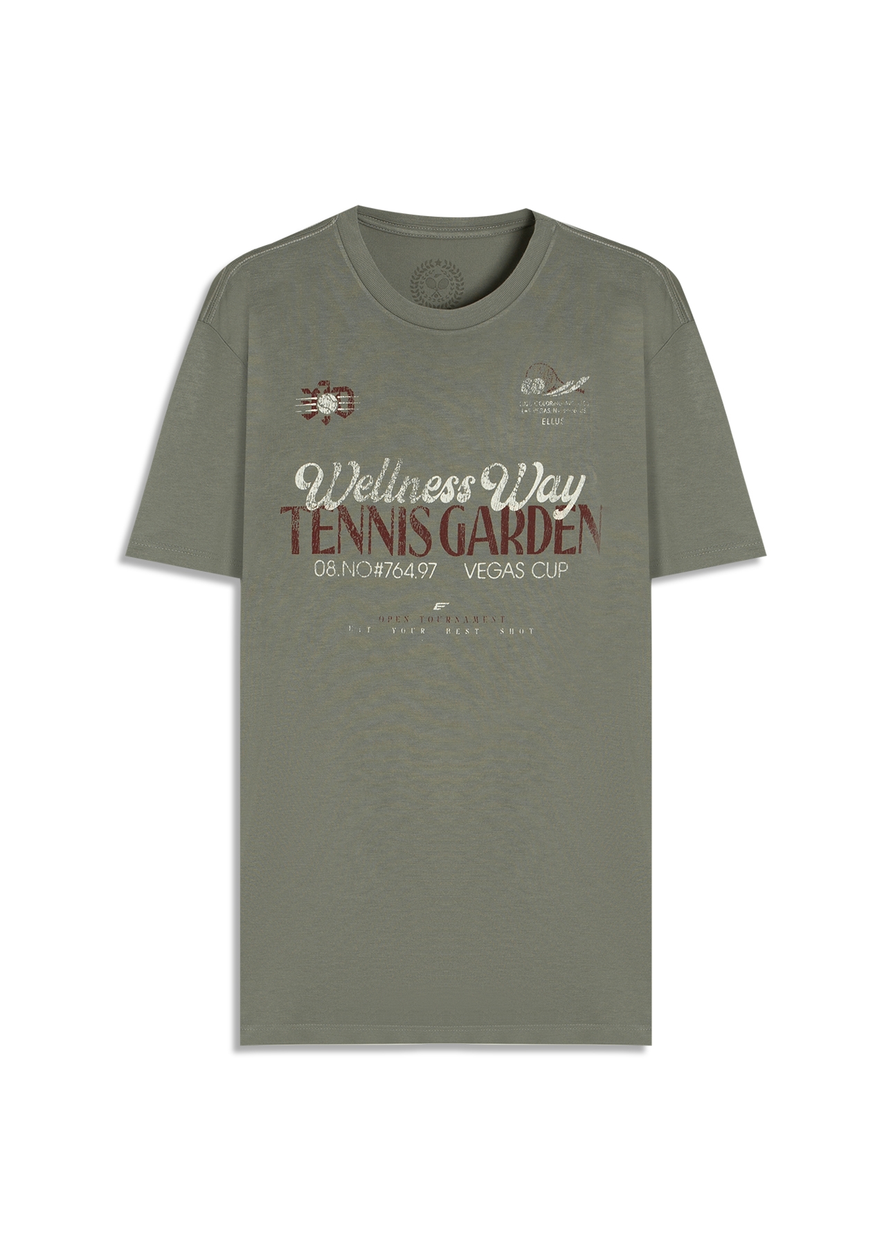 T-Shirt Fine Wellness Way Classic Verde Army