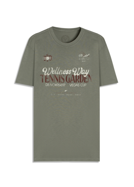 T-Shirt Fine Wellness Way Classic Verde Army