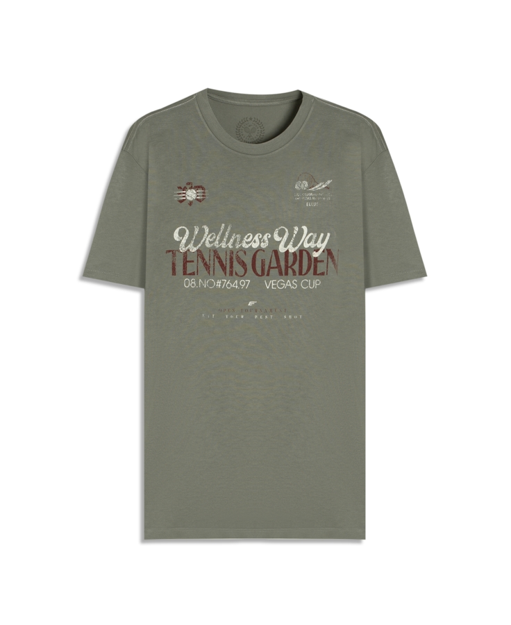 T-Shirt Fine Wellness Way Classic Verde Army