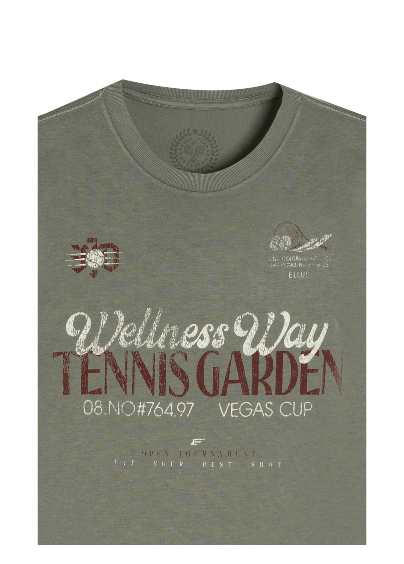 T-Shirt Fine Wellness Way Classic Verde Army
