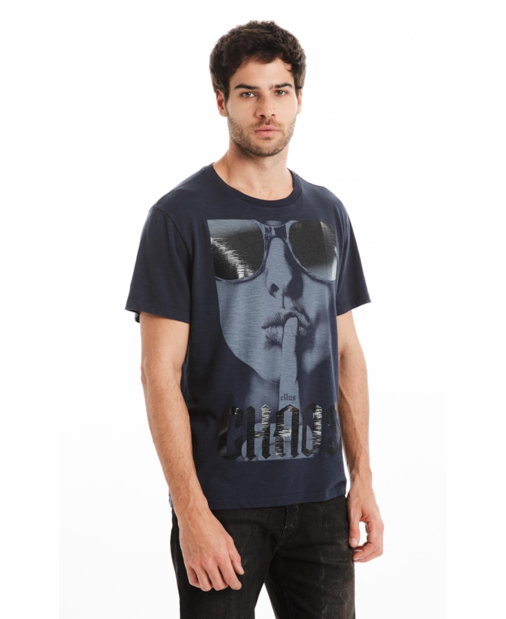 T-Shirt Flamê Fine Chaos Classic Dark Navy