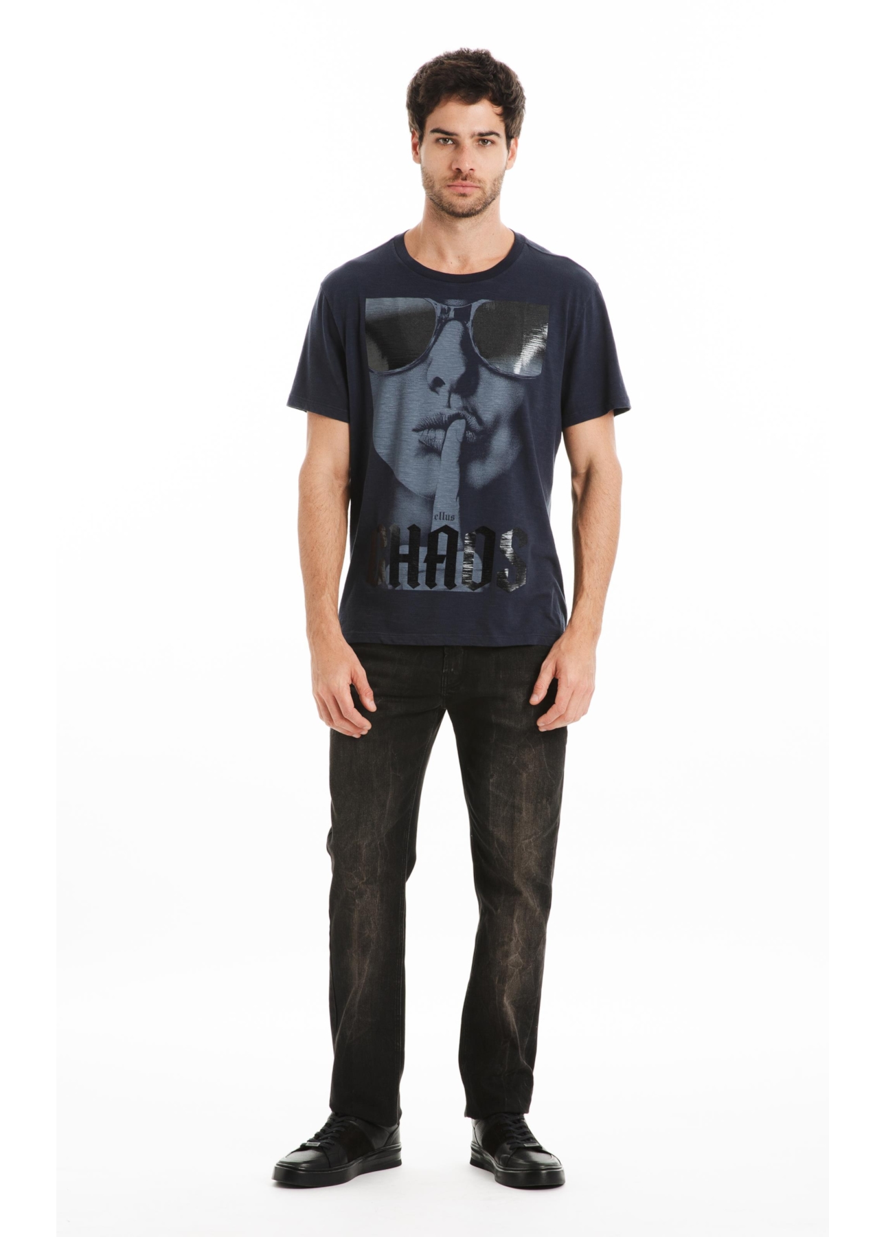 T-Shirt Flamê Fine Chaos Classic Dark Navy