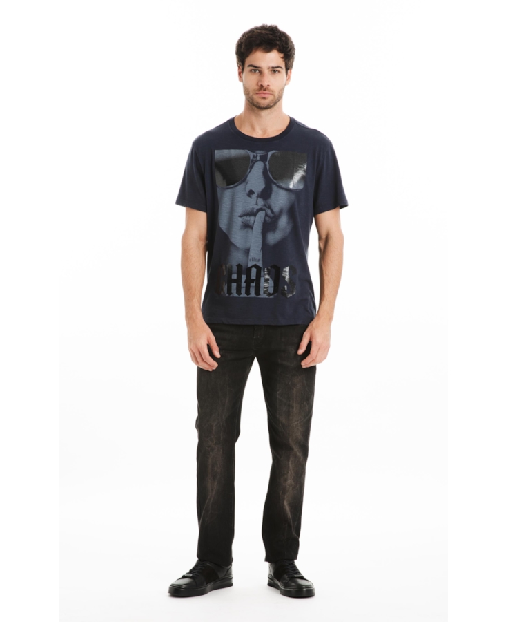 T-Shirt Flamê Fine Chaos Classic Dark Navy