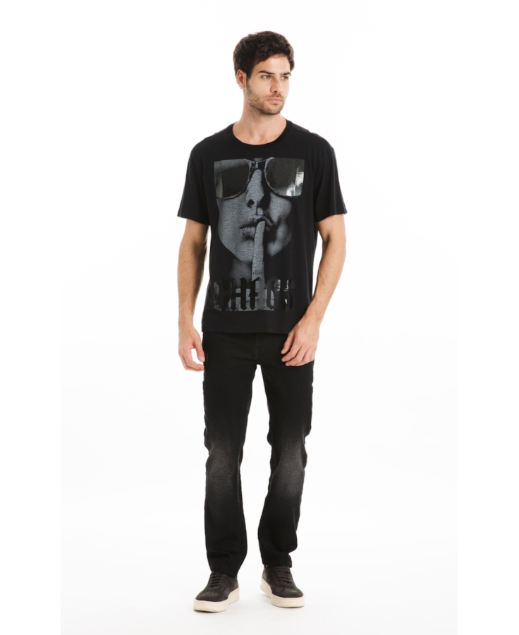 T-Shirt Flamê Fine Chaos Classic Preto