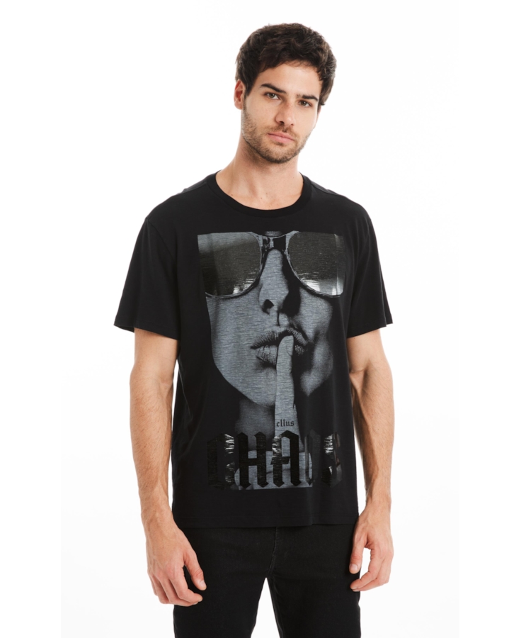 T-Shirt Flamê Fine Chaos Classic Preto