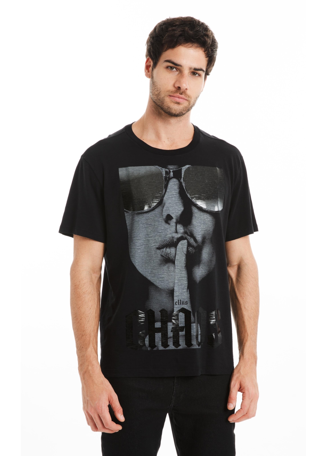 T-Shirt Flamê Fine Chaos Classic Preto