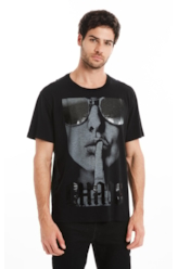 T-Shirt Flamê Fine Chaos Classic Preto