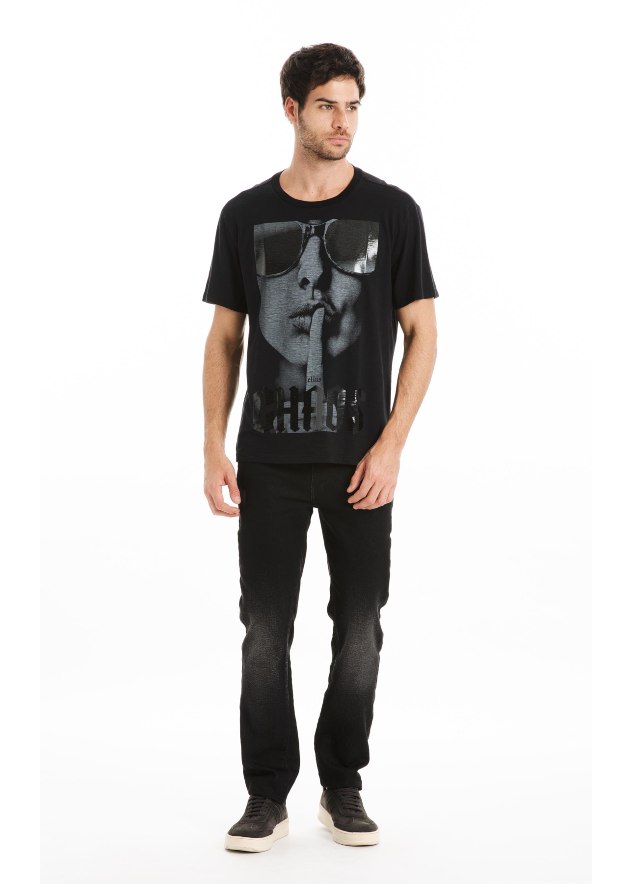 T-Shirt Flamê Fine Chaos Classic Preto