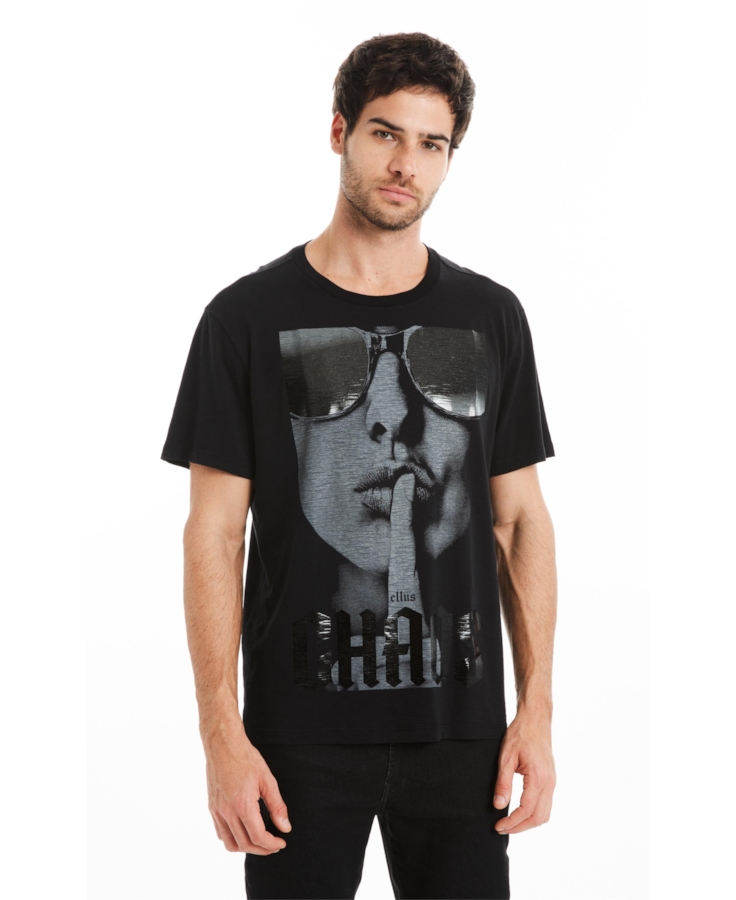 T-Shirt Flamê Fine Chaos Classic Preto