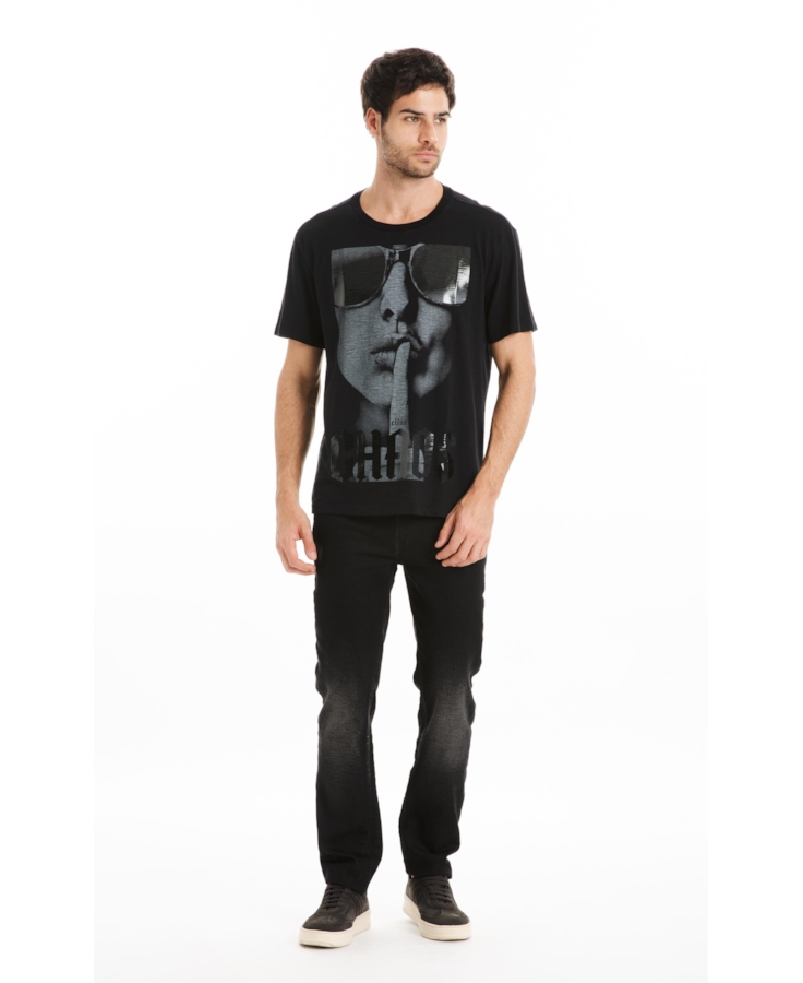T-Shirt Flamê Fine Chaos Classic Preto