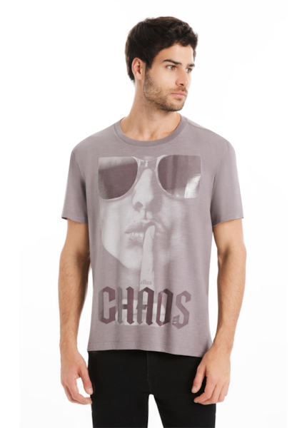 T-Shirt Flamê Fine Chaos Classic Purple Gray