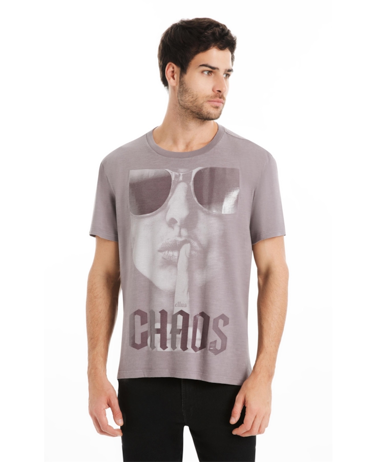 T-Shirt Flamê Fine Chaos Classic Purple Gray