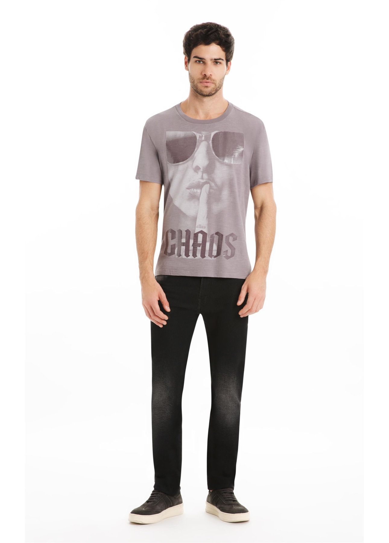 T-Shirt Flamê Fine Chaos Classic Purple Gray