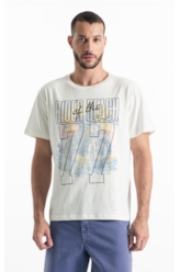 T-Shirt Flamê Rider Of The Beach Off White