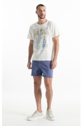 T-Shirt Flamê Rider Of The Beach Off White