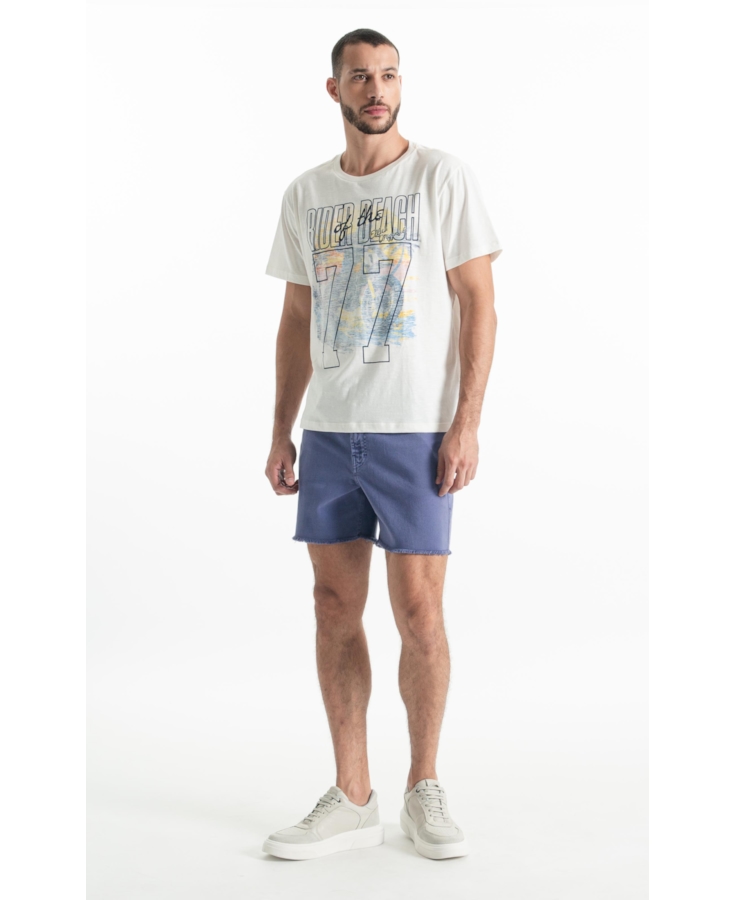T-Shirt Flamê Rider Of The Beach Off White