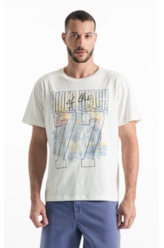 T-Shirt Flamê Rider Of The Beach Off White