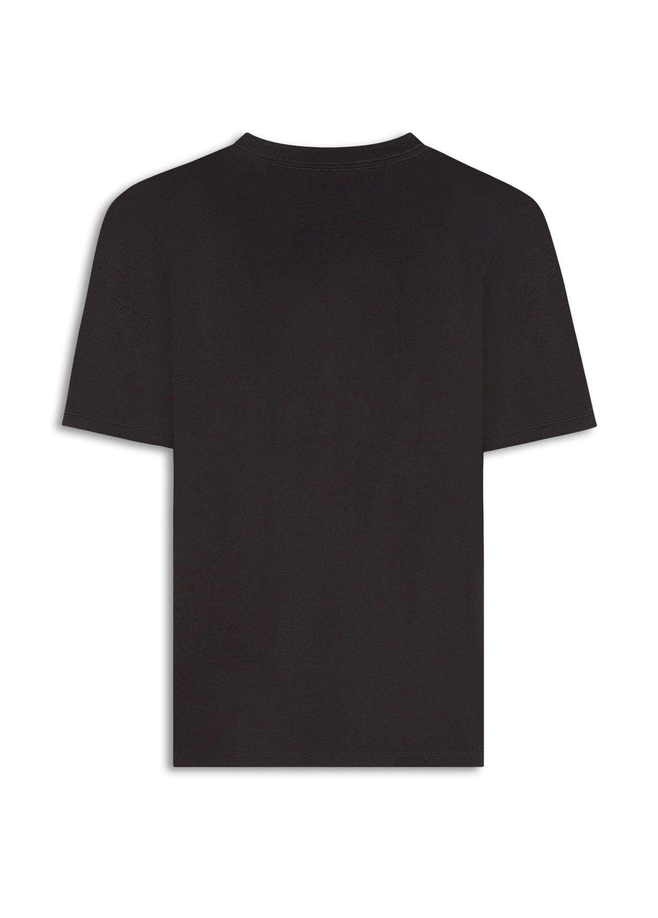 T-Shirt Fleece Flower Embroidery Preto