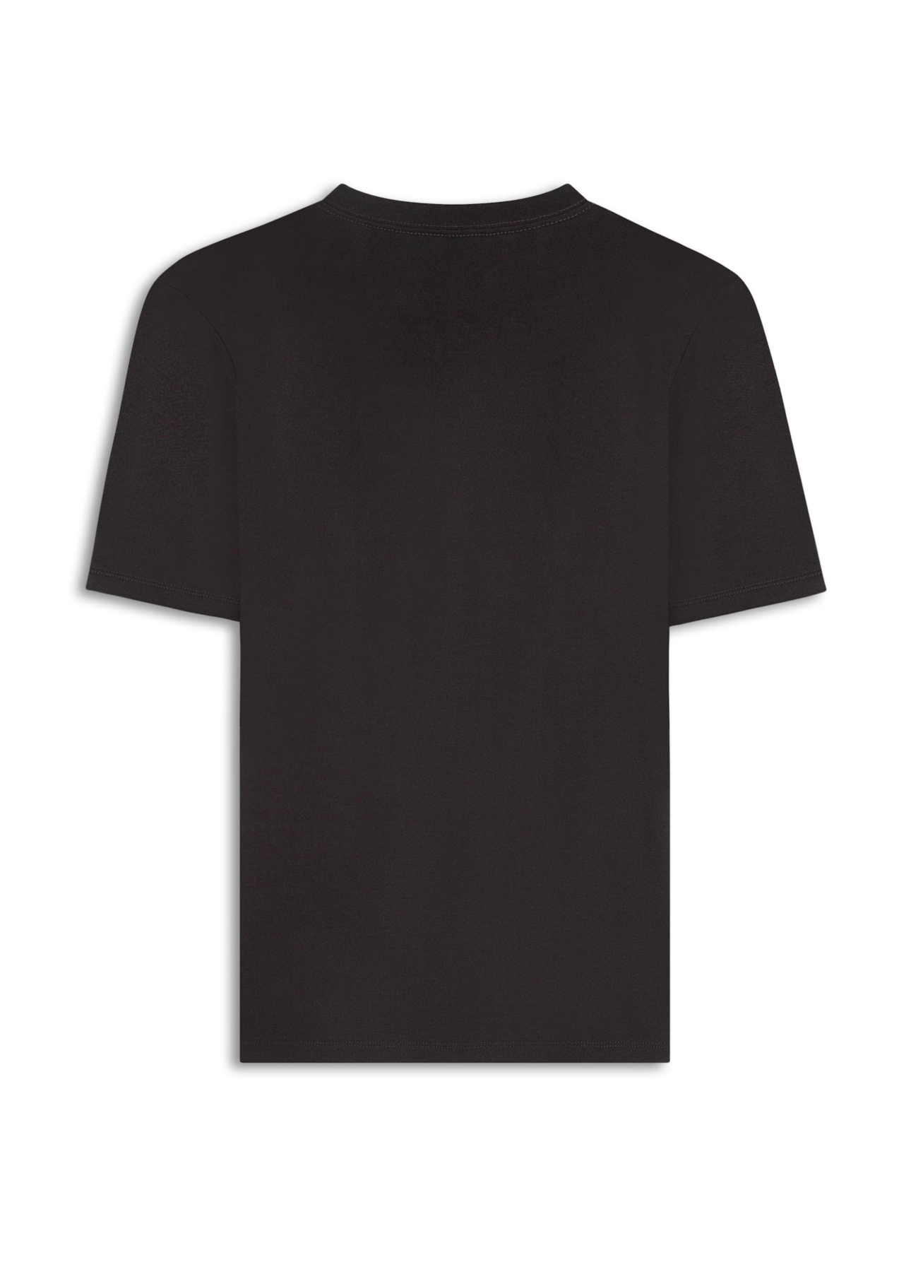 T-Shirt Fleece Flower Embroidery Preto