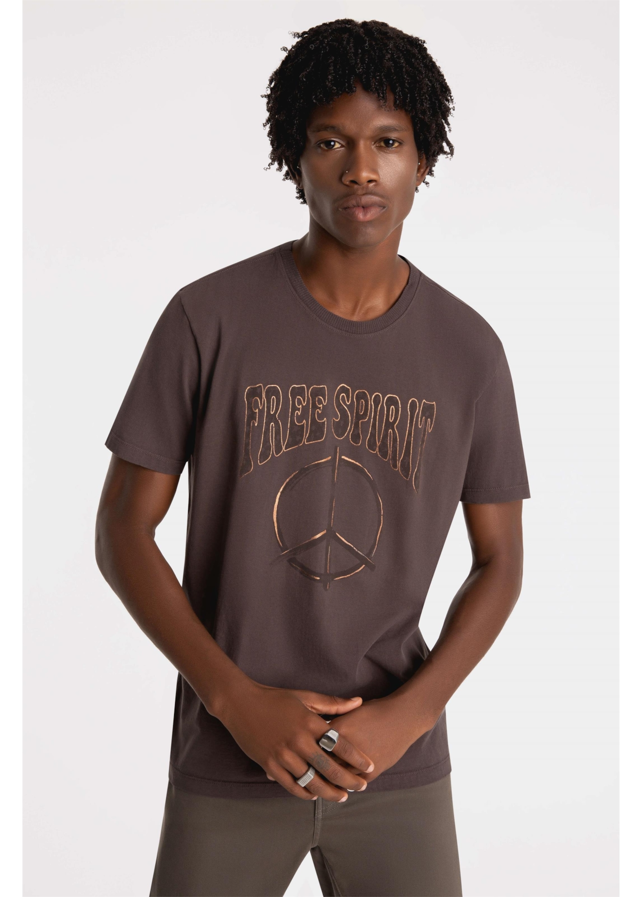 T-Shirt Free Spirit Classic Marrom
