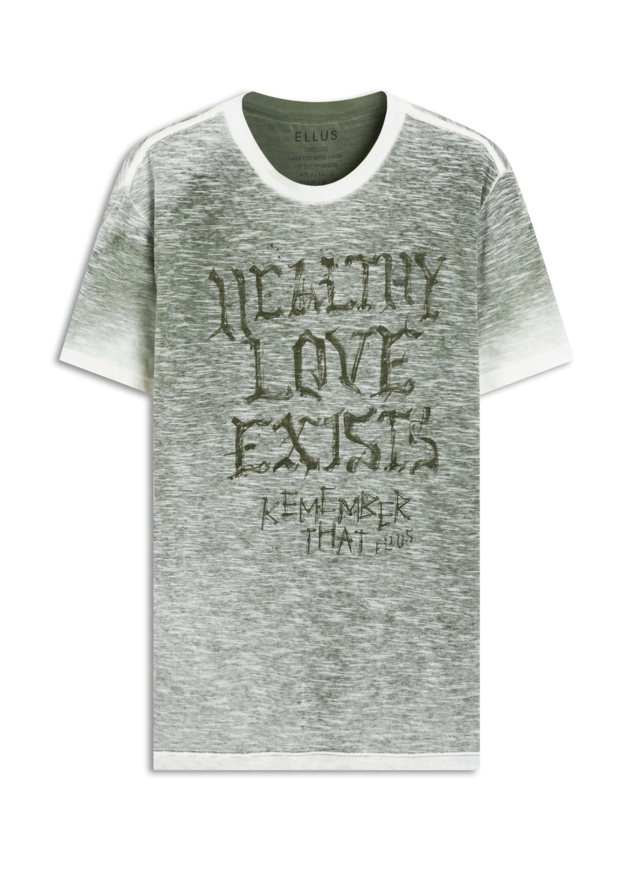 T-Shirt Gase Flame Healthy Love Verde Militar