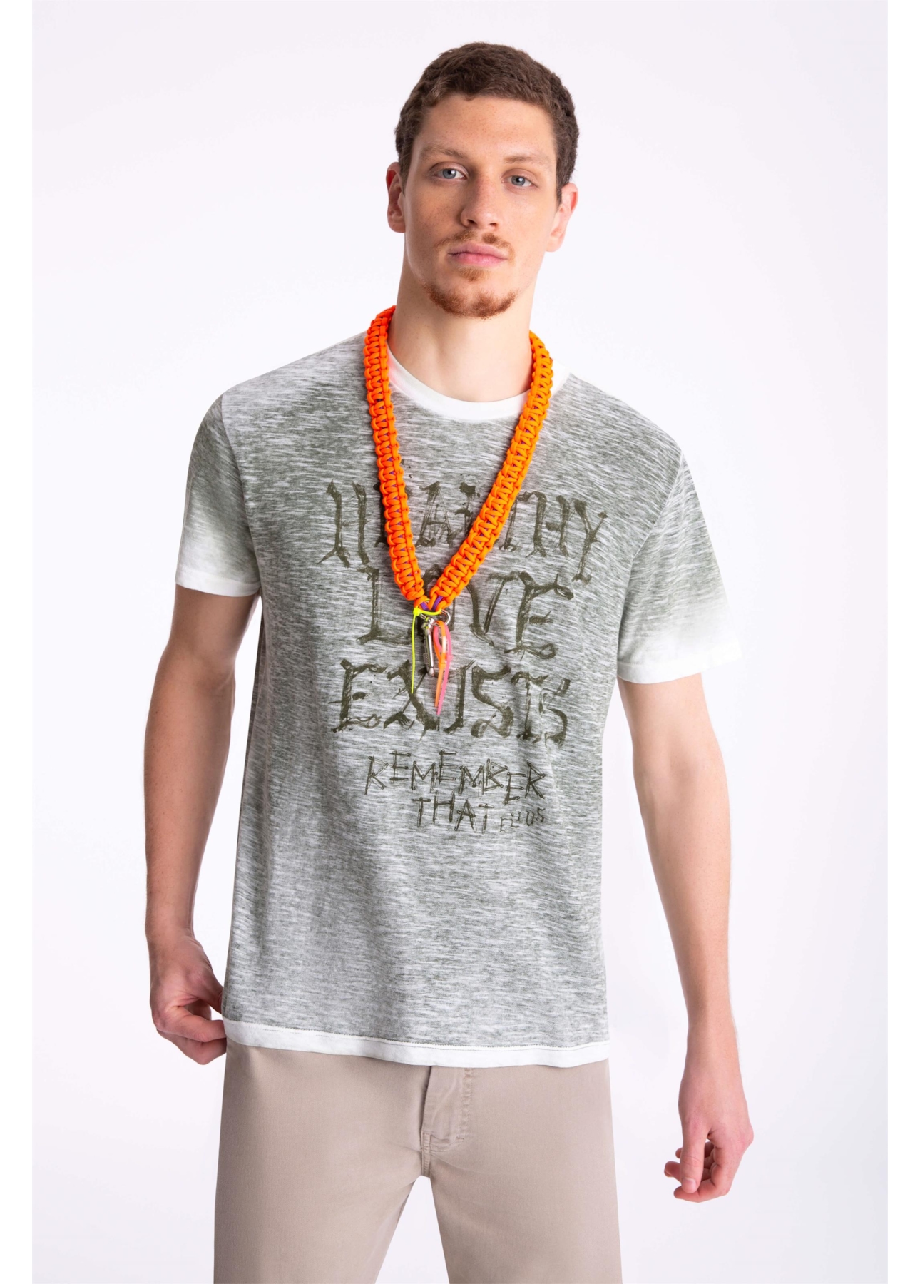 T-Shirt Gase Flame Healthy Love Verde Militar