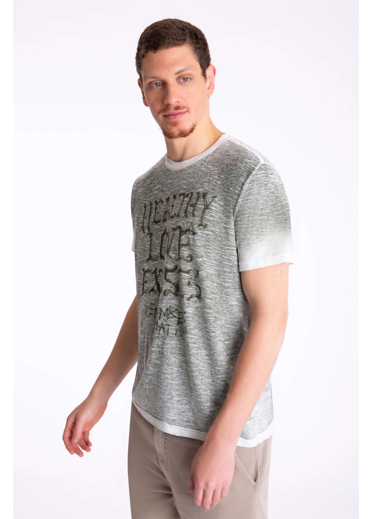 T-Shirt Gase Flame Healthy Love Verde Militar