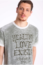 T-Shirt Gase Flame Healthy Love Verde Militar