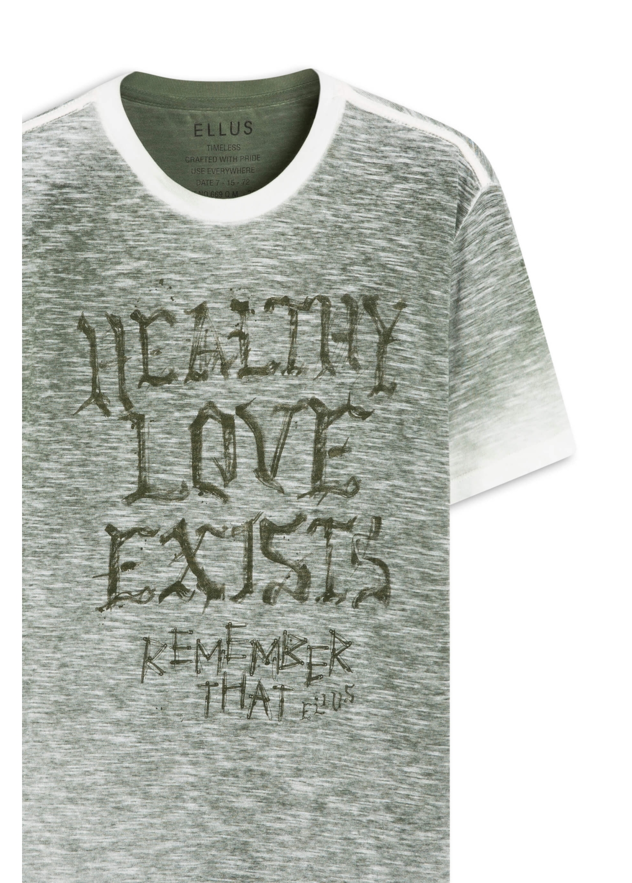 T-Shirt Gase Flame Healthy Love Verde Militar