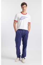 T-Shirt Gaze Flame Easa Contraste Off White