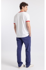 T-Shirt Gaze Flame Easa Contraste Off White
