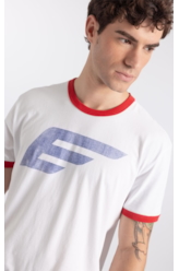 T-Shirt Gaze Flame Easa Contraste Off White