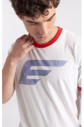 T-Shirt Gaze Flame Easa Contraste Off White